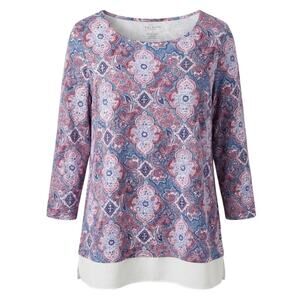 Talbots Womens 2X Bohemian Artsy Resortwear Eclectic Maximalist Layered Tunic